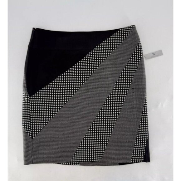 NWT Plus Size Worthington Black Abstract Polkadot Pencil Skirt Size 18 Career - Picture 12 of 14